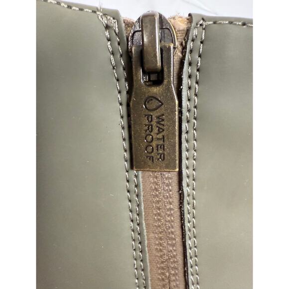 Vionic Olive Ankle Boots with Brown Sole - Picture 4 of 11